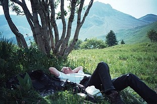 uitrusten op Col de Vars