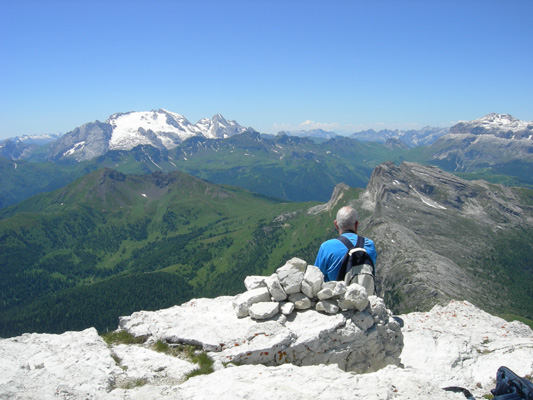 Uitzicht op de Marmolada-gletscher