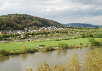 Uitzicht vanuit hotel in Trier