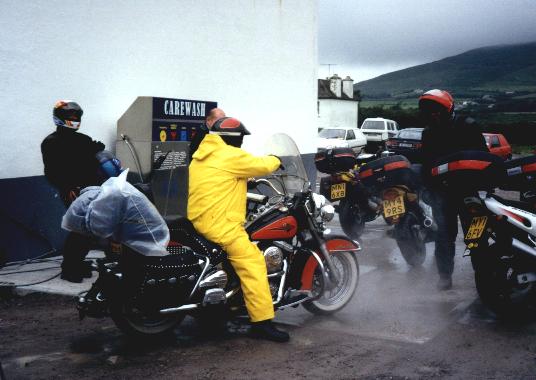 At the motor-wash