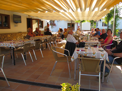 Eten op het terras