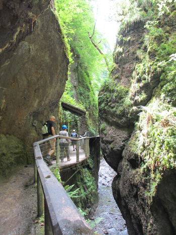 op weg naar de waterval